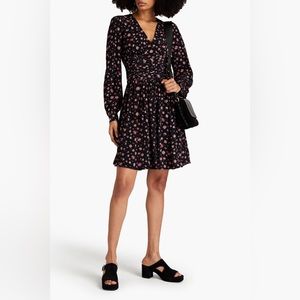 BYTIMO
Gathered floral-print crepe mini dress